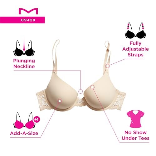 Maidenform womens Natural Boost Demi 09428 bras, Pearl, 34C US - Image 5