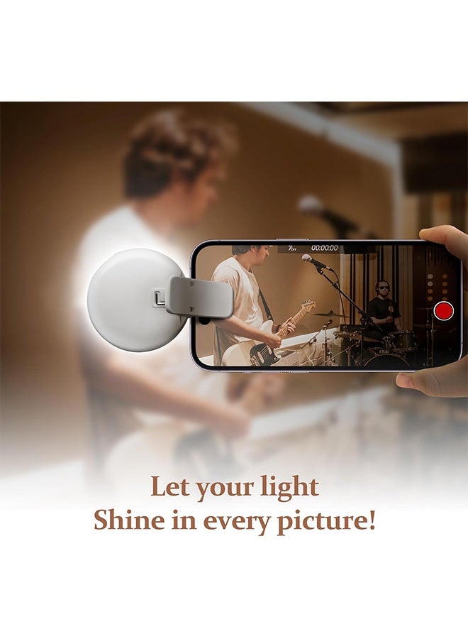Selfie Light for Phone, Mini Adjustable Brightness Light with 3 Lighting Mode/3 Brightness Level, 2-3 Hours, USB Portable Selfie Ring Light with 22 LED for Phone, iPad, Laptop, for Makeup - Image 5