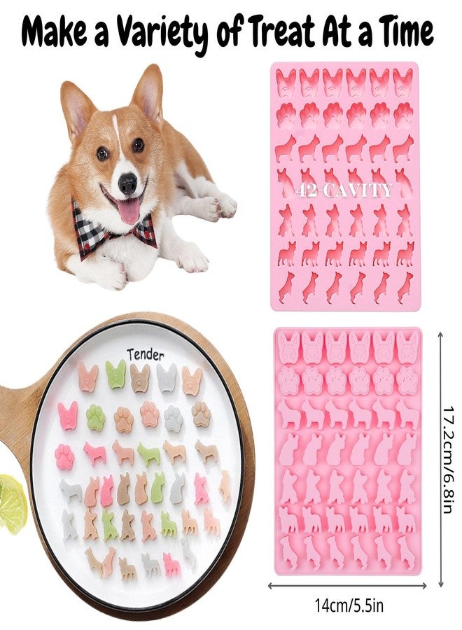 Orapink Silicone Molds Mini Dog Treat Molds, 42 Cavity Dog & Paw Silicone Mold - Non-Stick, Food-Grade for Dog Treats, Chocolate, Candy, Ice Cube, Jelly & Baking- Flexible & Dishwasher Safe - Image 2