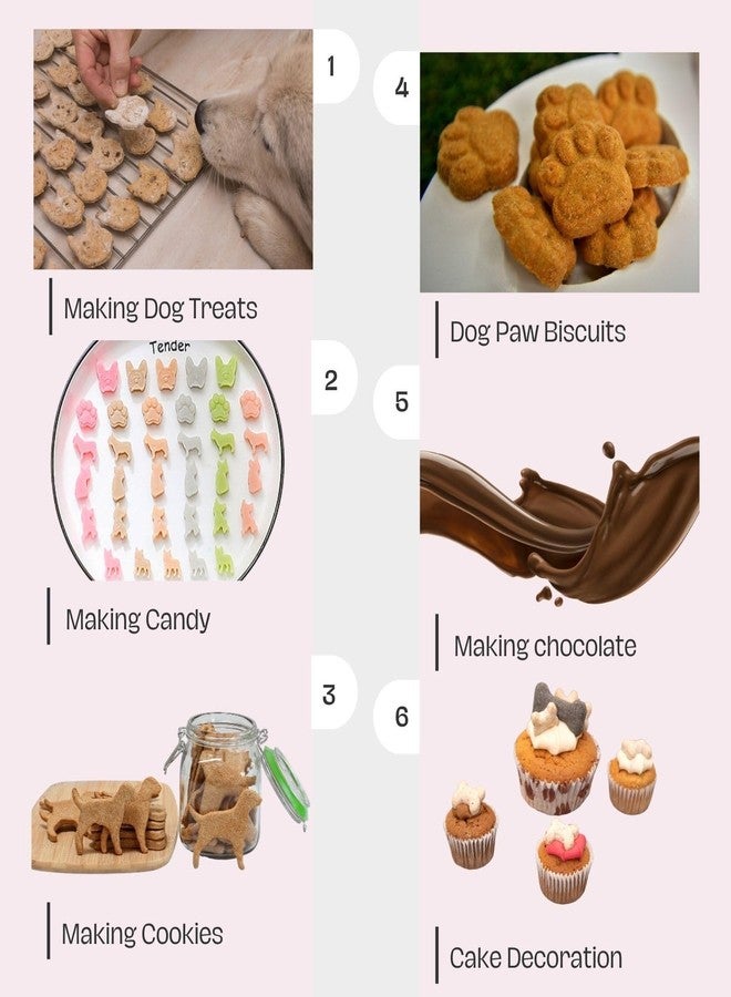 Orapink Silicone Molds Mini Dog Treat Molds, 42 Cavity Dog & Paw Silicone Mold - Non-Stick, Food-Grade for Dog Treats, Chocolate, Candy, Ice Cube, Jelly & Baking- Flexible & Dishwasher Safe - Image 4