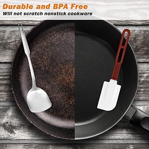 ReneeChef High-Temp Silicone Spatula, Commercial Spatula 500°F Heat-Resistant Non-Stick Silicone Scraper (10-Inch, NSF) - Image 5