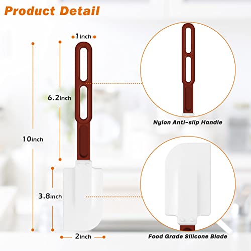ReneeChef High-Temp Silicone Spatula, Commercial Spatula 500°F Heat-Resistant Non-Stick Silicone Scraper (10-Inch, NSF) - Image 3