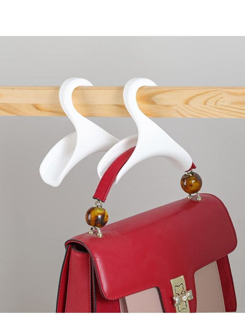2 pack Purse Hanger Hook Bag Rack Holder - Handbag Hanger Organizer Storage - Over The Closet Rod Hanger for Storing and Organizing Purses Backpacks Satchels Crossovers Handbags Tote  - Image 5