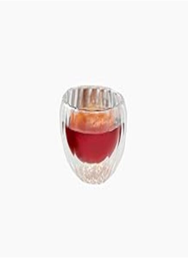 Zinnia - Zinnia 217 Double Glass Coffee Cup 2-Piece Set, 120 ml Capacity - Image 1