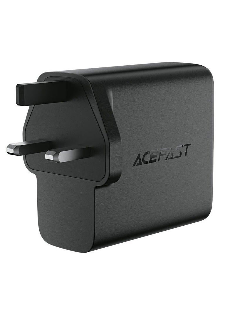 أسيفاست شاحن جداري سريع الشحن A97 PD100W GaN، 3 منافذ USB-C + منفذ USB-A واحد، أسود، المملكة المتحدة - Image 2