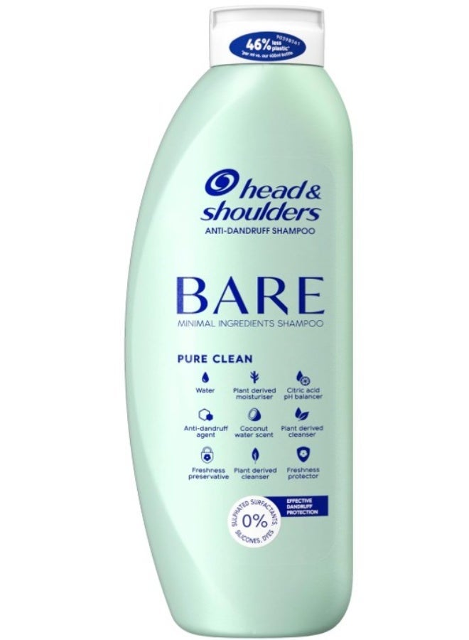 Head & Shoulders Bare Pure Clean Anti-dandruff Shampoo. Minimal Ingredients for Oily Scalp. 400 ml