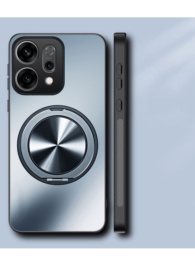 general Compatible with OPPO Reno 14 Pro (2025) Case Hard Matte With Ring Stand Magnetic Protective Back Cover Case For Reno 14 Pro