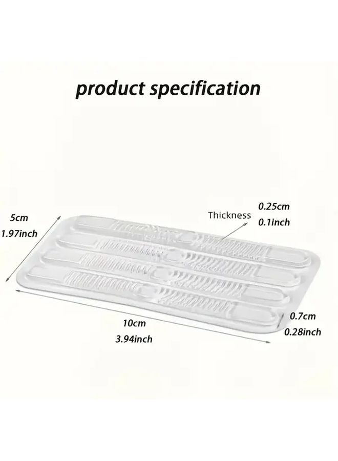 8pcs Transparent Sandal Heel Pads Water Wave Design For Open Toe High Heels Comfortable Walking Accessories - Image 3