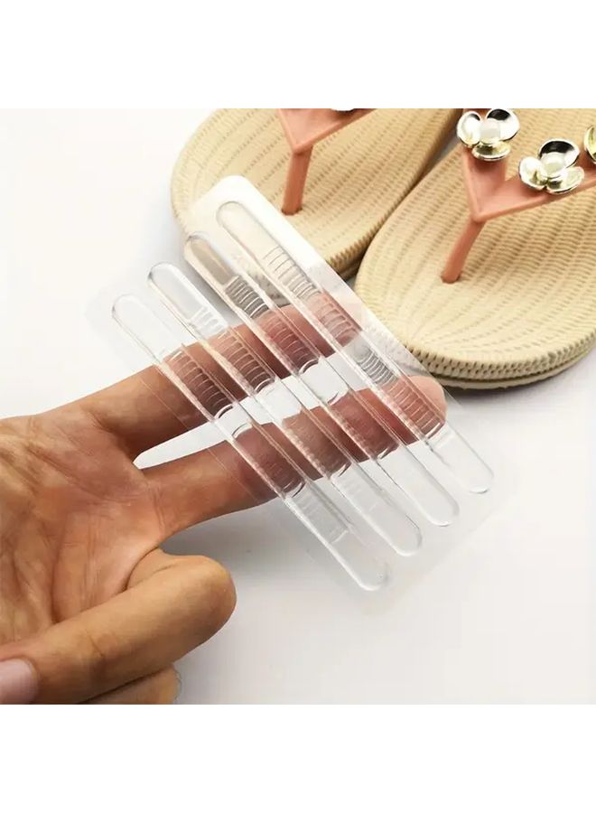 8pcs Transparent Sandal Heel Pads Water Wave Design For Open Toe High Heels Comfortable Walking Accessories - Image 5