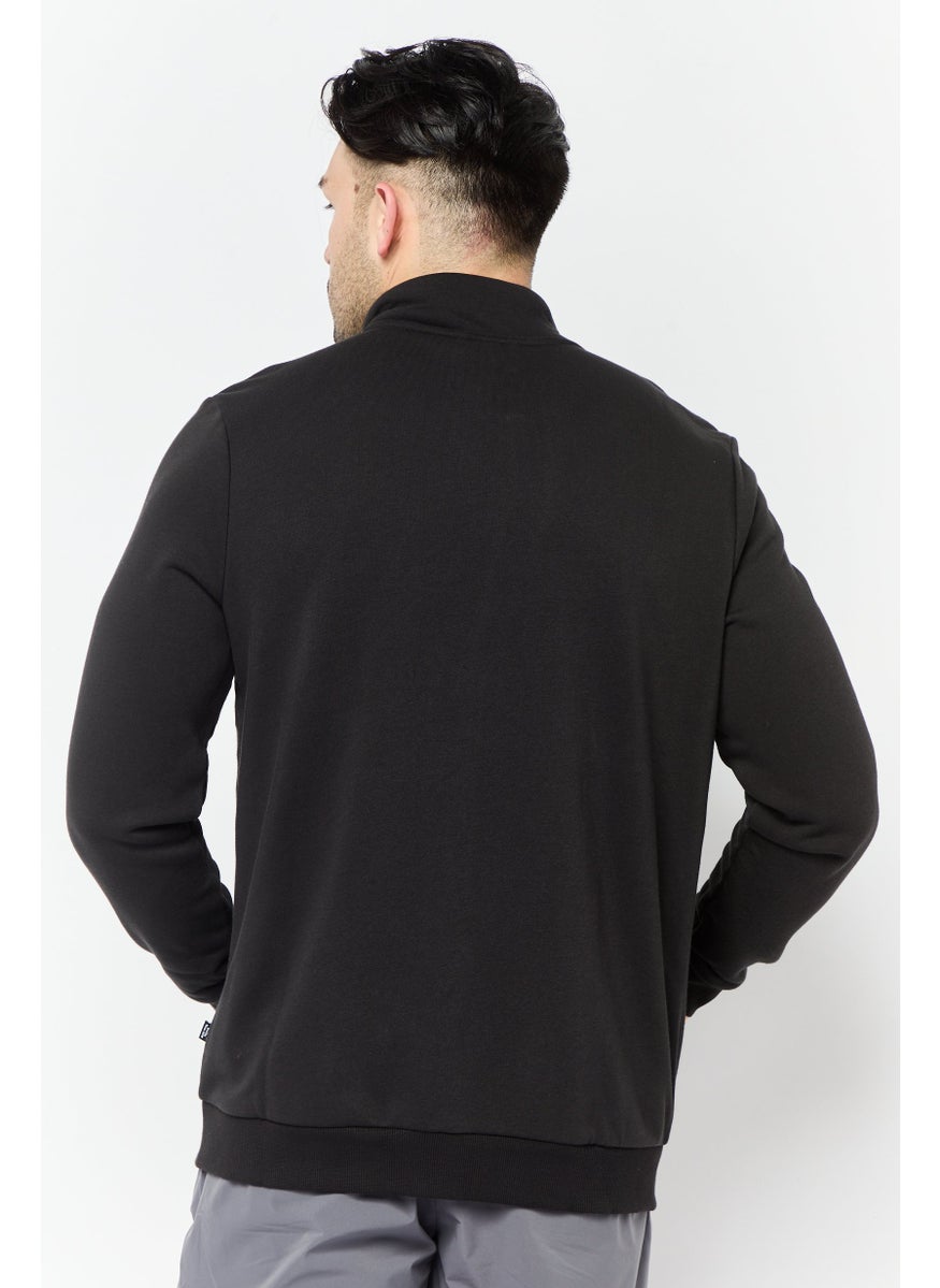 PUMA Men Sportswear Fit Long Sleeve Outdoor Sweatshirt, Black  - Image 3