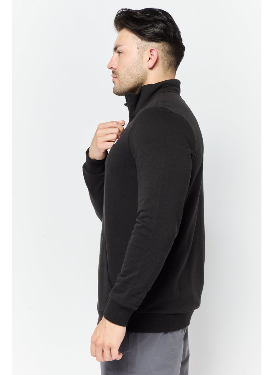 PUMA Men Sportswear Fit Long Sleeve Outdoor Sweatshirt, Black  - Image 4