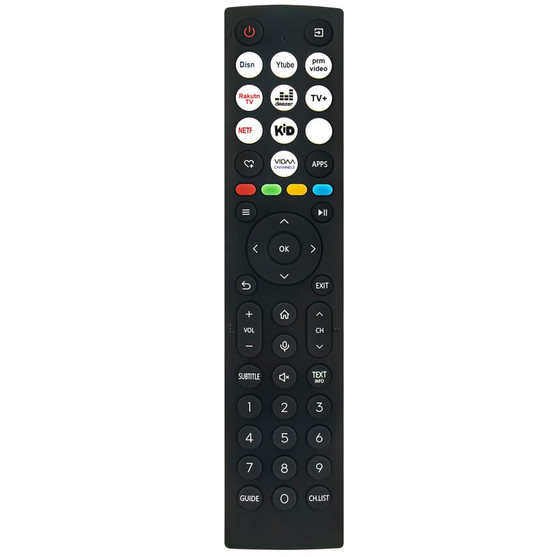 econtrolly Voice Replace Remote Control Compatible with Hisense A7 Series LED 4K UHD HDR WCG Google TV ERF2AA36 75A7N 50A7N 65A7N 55A7N 43A7N - Image 2