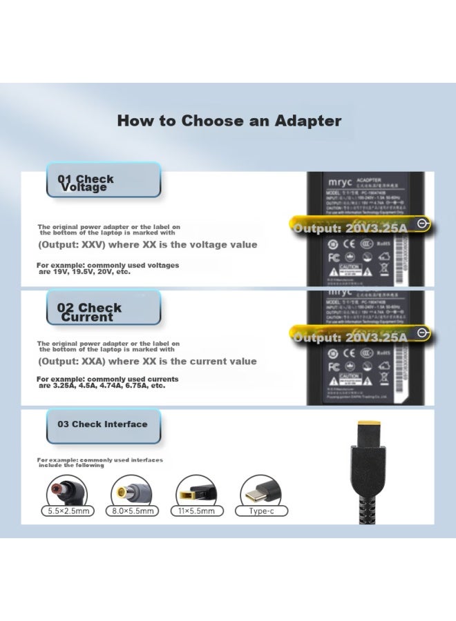 Mryc Lenovo Laptop Charger, 19v 4.74a Computer Power Adapter, Compatible With Asus, Toshiba, Fengzheng, Shenzhou, Haier, 90w, 5.5*2.5 Power Cord - Image 5