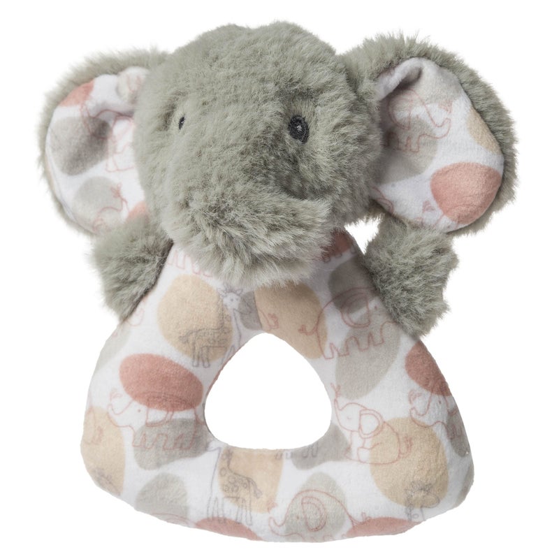 Mary Meyer Soft Ring Baby Rattle 5Inches Grey Kalahari Elephant - Image 2