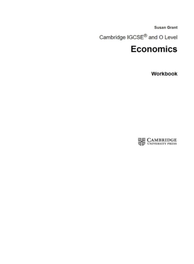 Cambridge IGCSE™ - International General Certificate of Secondary EducationO_Level_Economics_Workbook - Image 1