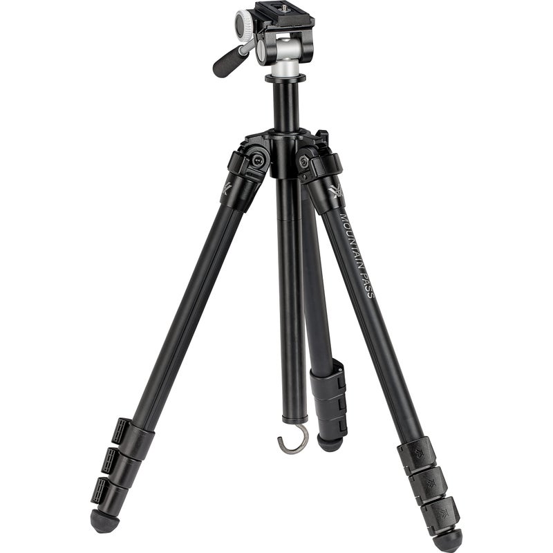Vortex Optics Mountain Pass Tripod Kit - 2-Way Pan Head, 22 lb Max Load, Arca-Swiss Head Mount - Unlimited, Unconditional Warranty - Image 1