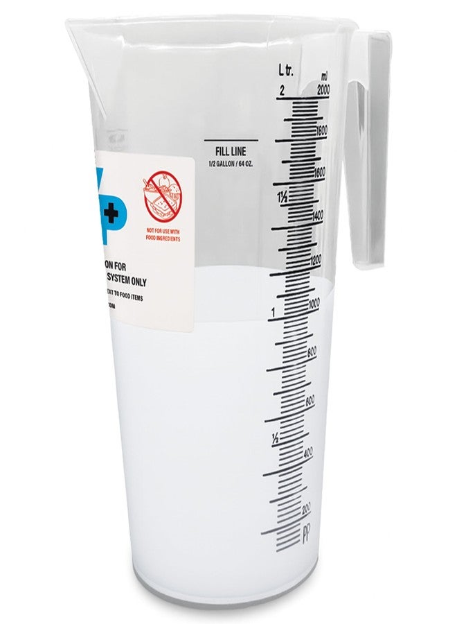 WIPESPLUS Measuring Cup Multi-Task Wipes Measuring Cup, 64 Ounces for Supermarkets, Retail, and Business, Plastic - Image 2