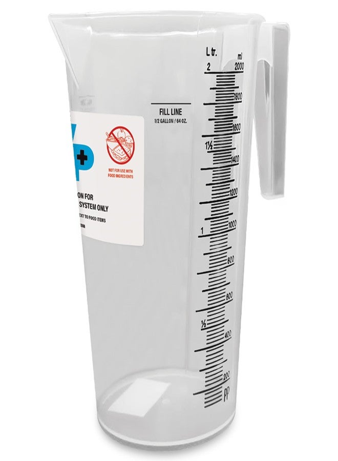WIPESPLUS Measuring Cup Multi-Task Wipes Measuring Cup, 64 Ounces for Supermarkets, Retail, and Business, Plastic - Image 1