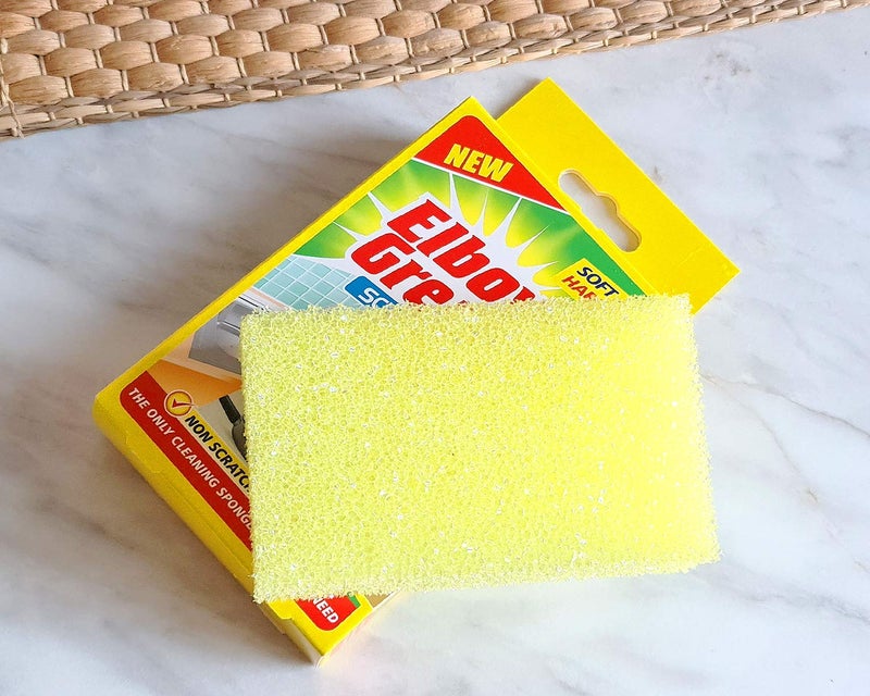 Elbow Grease Scrub Mate Non Scratch Sponge, 7cm wide x 11.5cm high x 3.5cm | Removes Tough & Stubborn Stains | Soft When Wet & Hard When Dry - Image 2