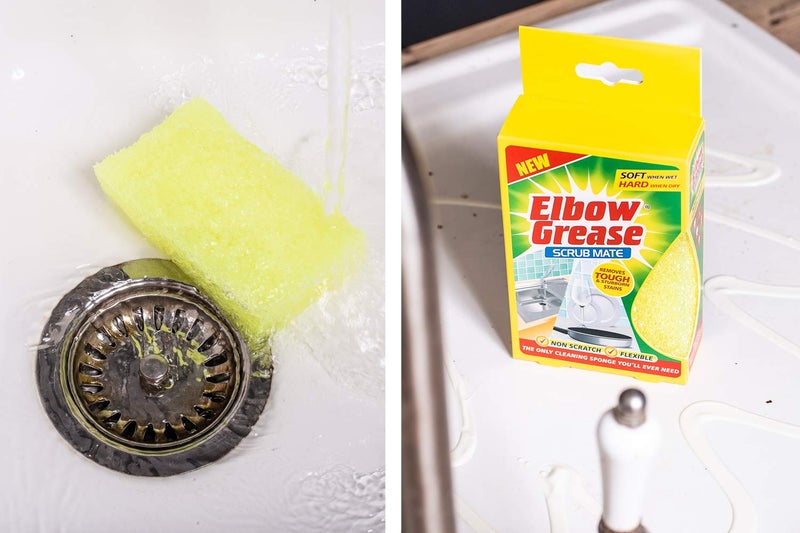 Elbow Grease Scrub Mate Non Scratch Sponge, 7cm wide x 11.5cm high x 3.5cm | Removes Tough & Stubborn Stains | Soft When Wet & Hard When Dry - Image 3