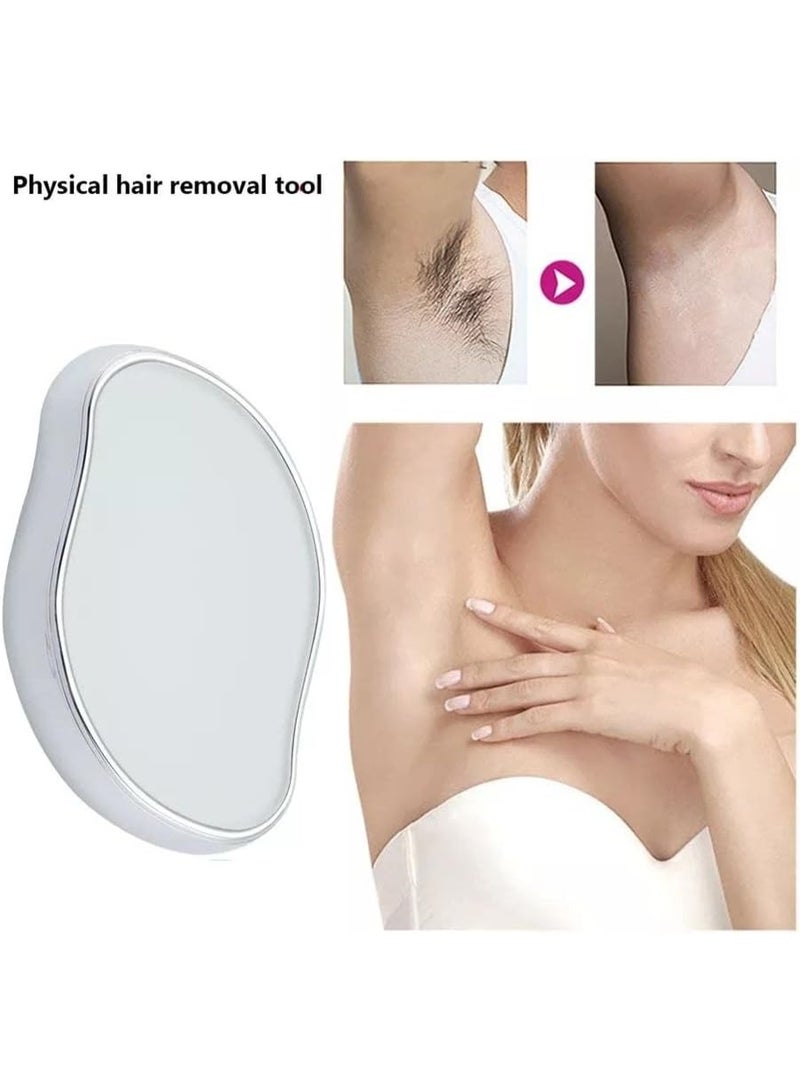 ‎كريستاله لإزالة الشعر بلطف تقشر البشرة وتنعمها،بدون الم للنساء مع تأثير تقشير، حجر إزالة الشعر - Image 3