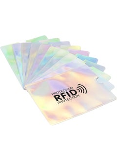 PATIKIL RFID Blocking Passport Sleeves with Pattern 10 Pack AntiTheft Identity Protector for NFC Wallet Travel Laser