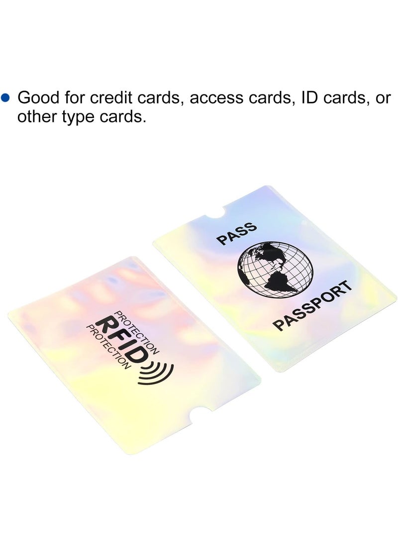 PATIKIL PATIKIL RFID Blocking Passport Sleeves with Pattern 10 Pack AntiTheft Identity Protector for NFC Wallet Travel Laser  - Image 4