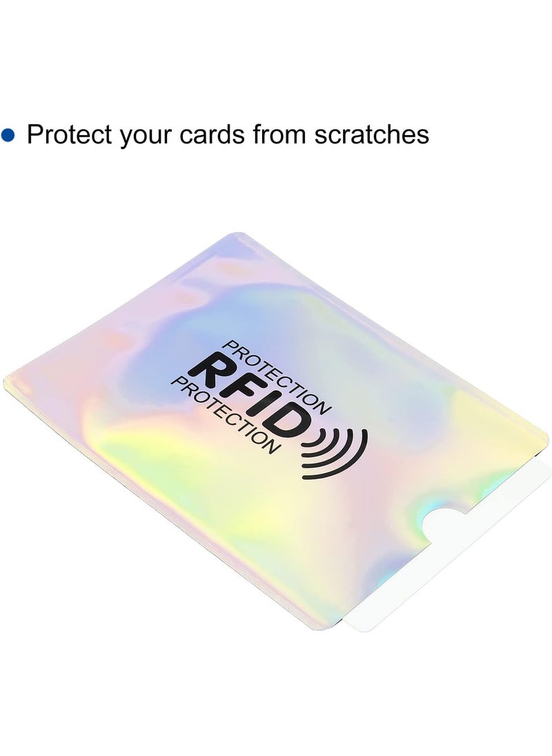 PATIKIL PATIKIL RFID Blocking Passport Sleeves with Pattern 10 Pack AntiTheft Identity Protector for NFC Wallet Travel Laser  - Image 3