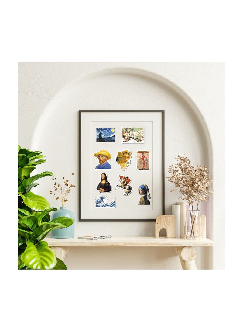 Abstract Art Sticker, Oil Painting Stickers 52Pcs Famous Paintings Sculptures Waterproof Vinyl Stickers for Water Bottles Bicycle Laptop Refrigerator Luggage Computer Phone Skateboard Bike Decals - Image 2