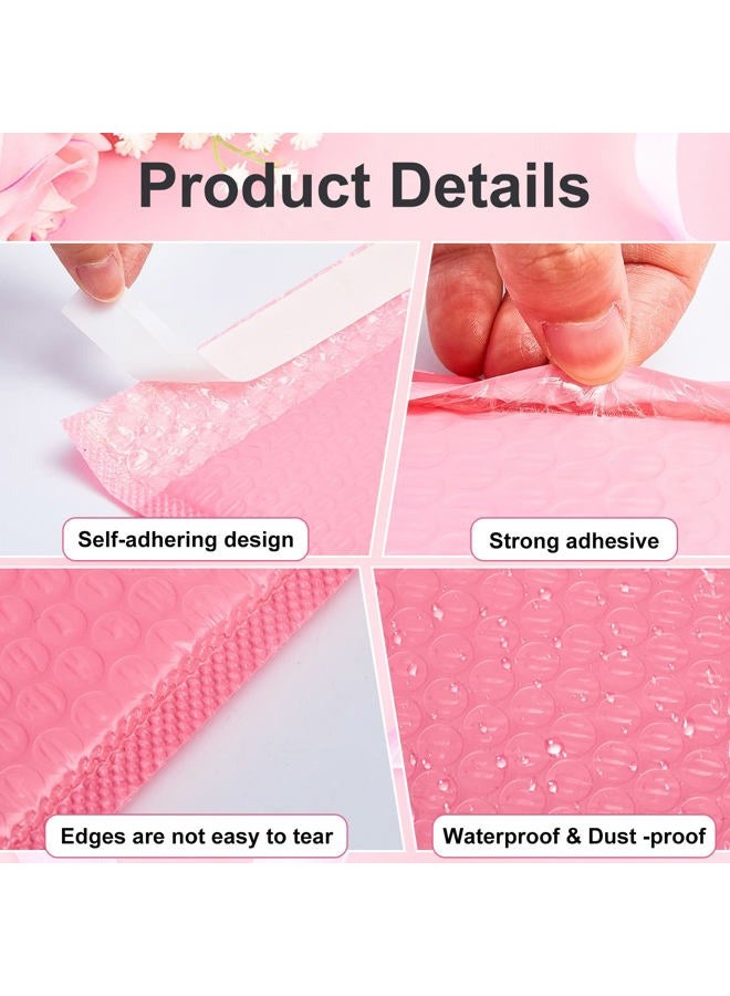 Henoyso 30 Pcs 14 x 19 Inches Bubble Mailers Resealable Padded Envelopes Waterproof Shipping Envelopes Bubble Envelopes for Mailing Packaging Small Business (Pink) - Image 3