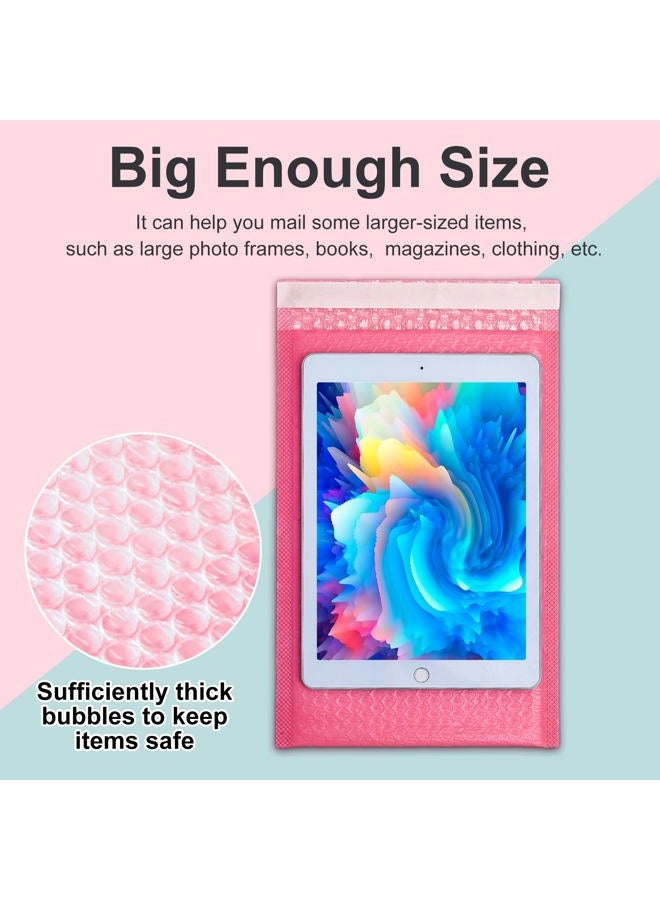 Henoyso 30 Pcs 14 x 19 Inches Bubble Mailers Resealable Padded Envelopes Waterproof Shipping Envelopes Bubble Envelopes for Mailing Packaging Small Business (Pink) - Image 4