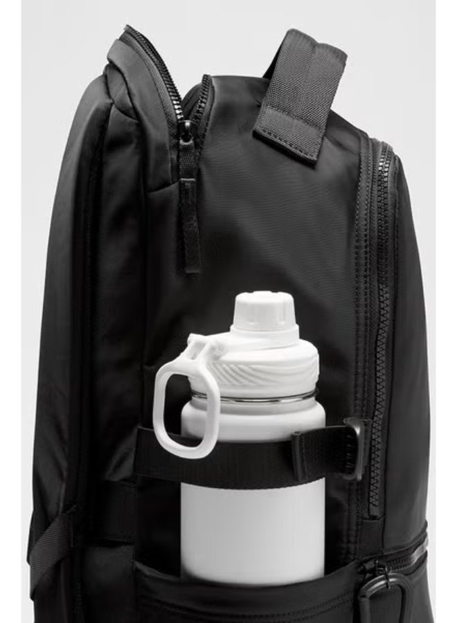 لولوليمون حقيبة كتف مزدوجة، رياضية، للمدرسة، ملابس عادية، التنزه، حقيبة ظهر سعة 22 لتر كبيرة - Image 4