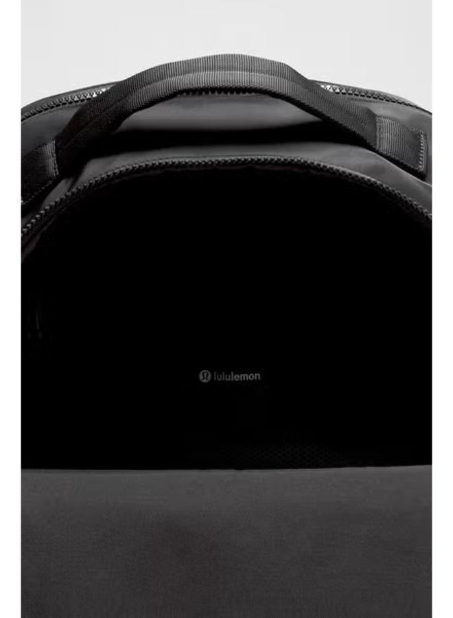 لولوليمون حقيبة كتف مزدوجة، رياضية، للمدرسة، ملابس عادية، التنزه، حقيبة ظهر سعة 22 لتر كبيرة - Image 3