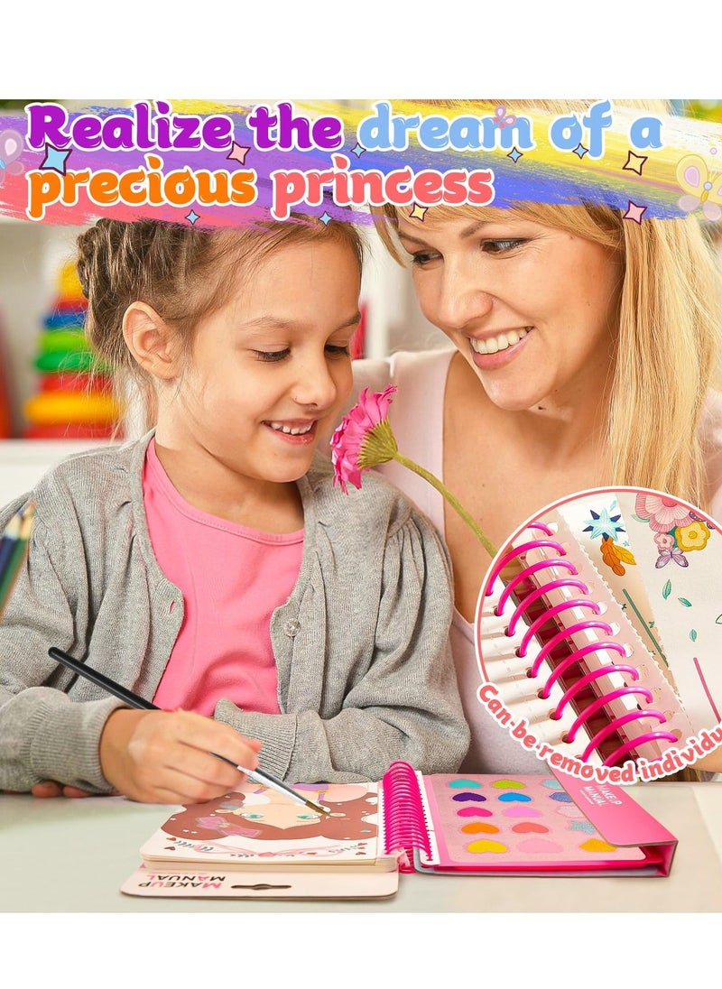 SYOSI - Poke Art DIY Toys for Girls, Warmyard Childhood Infinite Dream Hand-Painted Poke Art 3D Cartoon Change Dress Educational Toys Pocket Watercolor Painting Book Poke Fun Painting for Kids - Image 1