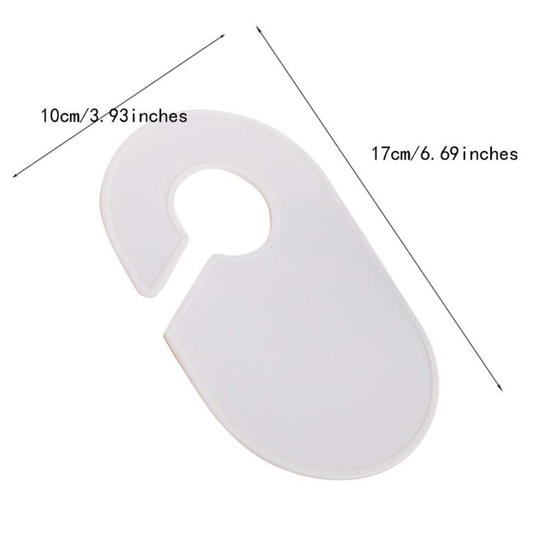 لوزين 10 قطعة رف الملابس حجم فواصل كبيرة الشماعات الفارغة فواصل خزانة الطفل خزانة حجم فواصل علامة معلقة التسمية للمنزل خزانة متجر الملابس الأبيض - Image 5