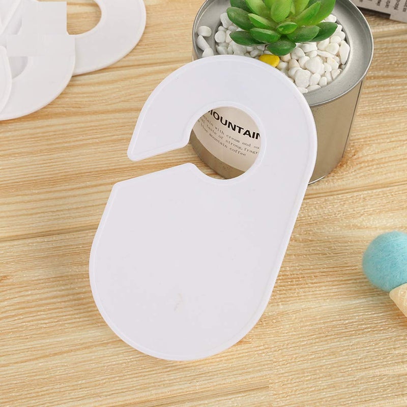 لوزين 10 قطعة رف الملابس حجم فواصل كبيرة الشماعات الفارغة فواصل خزانة الطفل خزانة حجم فواصل علامة معلقة التسمية للمنزل خزانة متجر الملابس الأبيض - Image 2