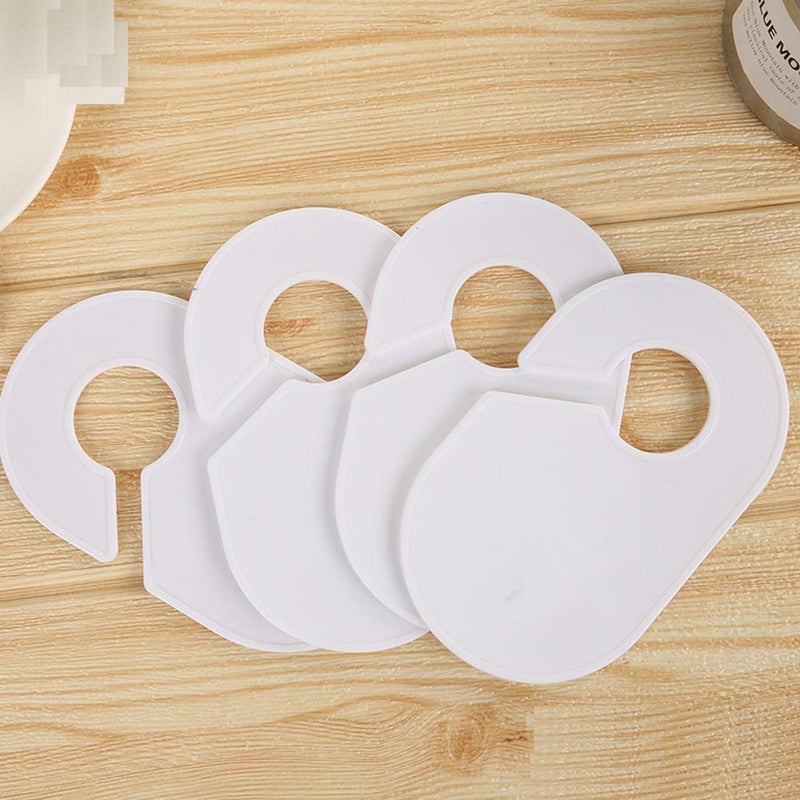 لوزين 10 قطعة رف الملابس حجم فواصل كبيرة الشماعات الفارغة فواصل خزانة الطفل خزانة حجم فواصل علامة معلقة التسمية للمنزل خزانة متجر الملابس الأبيض - Image 4