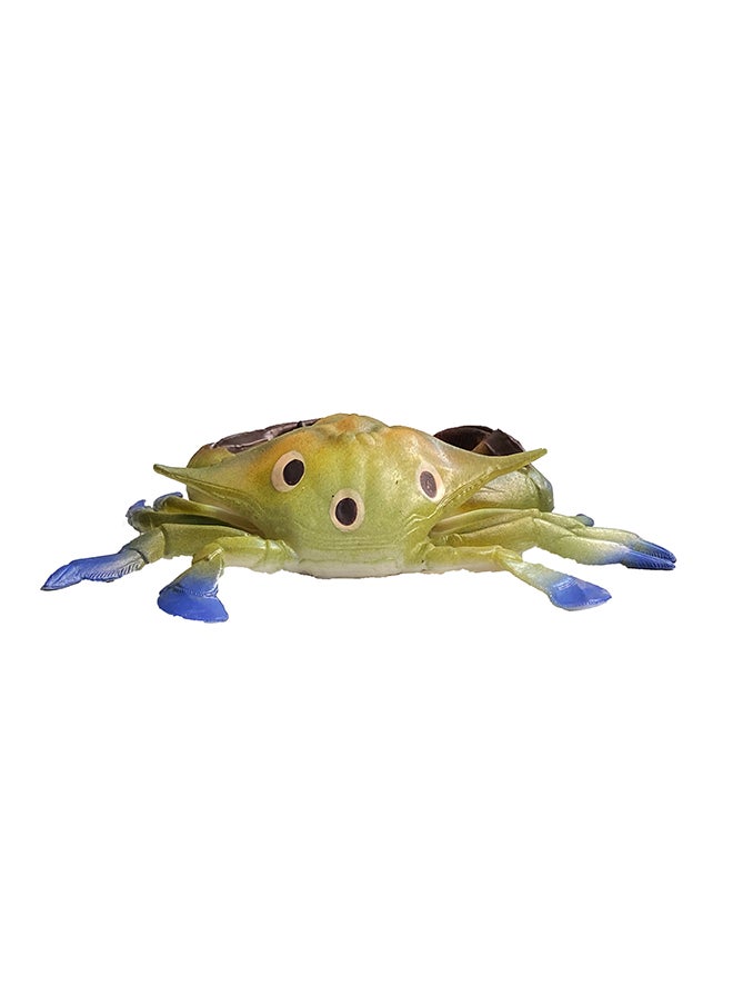 Galaxy Toys - Galaxy Toys Crab - Realistic Greenish-Yellow Crab Toy with Blue-Tipped Appendages - Image 1
