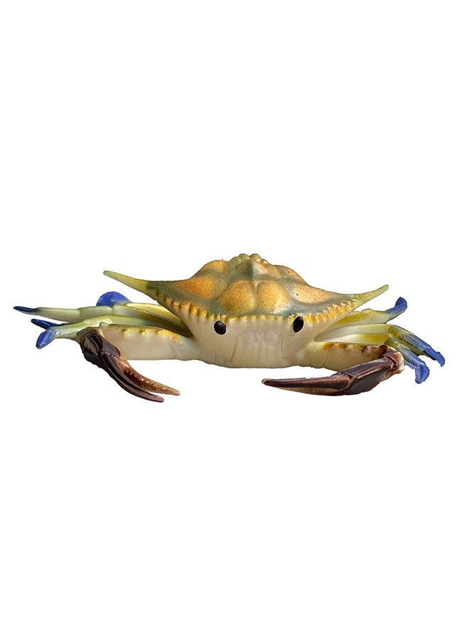 Galaxy Toys - Galaxy Toys Crab - Realistic Greenish-Yellow Crab Toy with Blue-Tipped Appendages - Image 1
