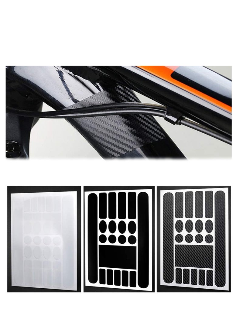 SYOSI Disposable Bicycle Chainstay Frame Protectors Stickers Lables Tape Kit Waterproof Self-Adhesive Bike Chain Protection Frame Guard Pads Decal for Sports Bikes Chain 3PCS  - Image 1