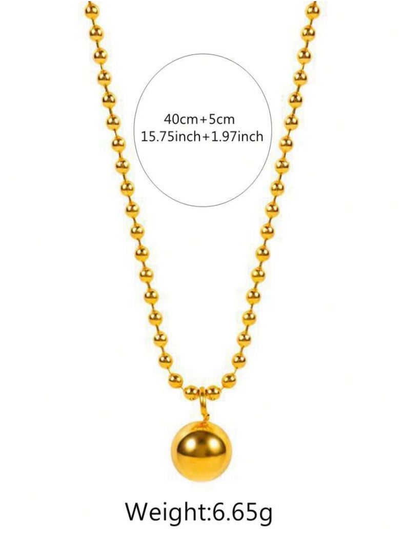 sixtyfour Elegant 18k Gold Plated Stainless Steel Necklace For Women  - Image 5