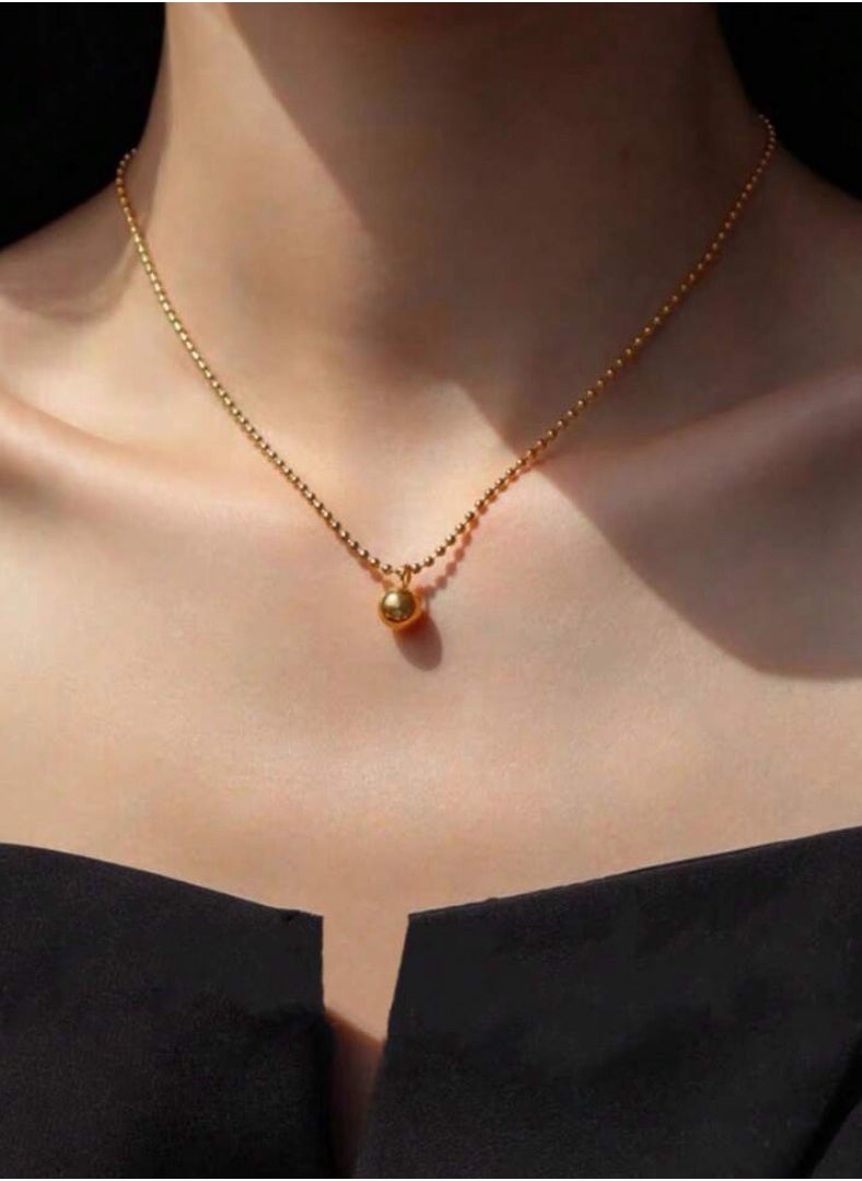 sixtyfour Elegant 18k Gold Plated Stainless Steel Necklace For Women  - Image 2