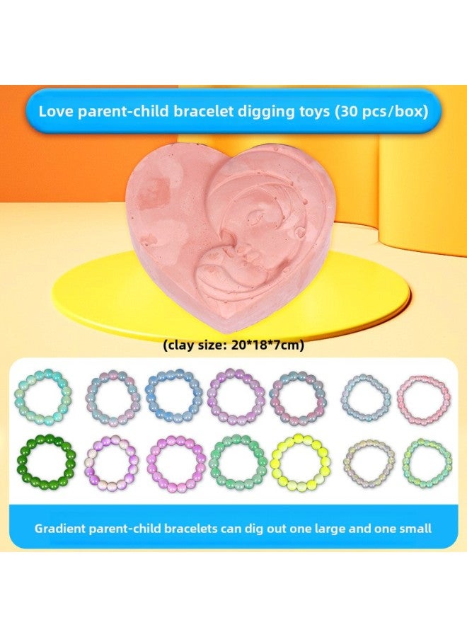 Children's Archaeological Excavation Toys Boys And Girls Explore Ore Gem Treasure Hunting Blind Box Handmade Diy Beating Blind Stone-Color:Large-parent-child Bracelet (randomly Dig A Large And A Small Gradient Parent-child Bracelet)  - Image 1