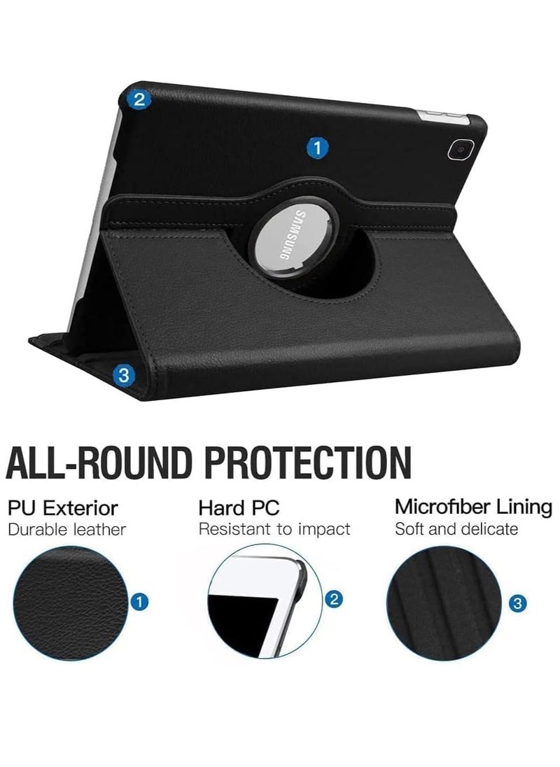 IAF Galaxy Tab A9 Case - 360Â° Rotatable Tablet Cover for Samsung Galaxy Tab A9 8.7 Inch (2023, SM-X200/SM-X205/SM-X207) - PU Leather Protective Cover with Auto Wake/Sleep - Black - Image 1