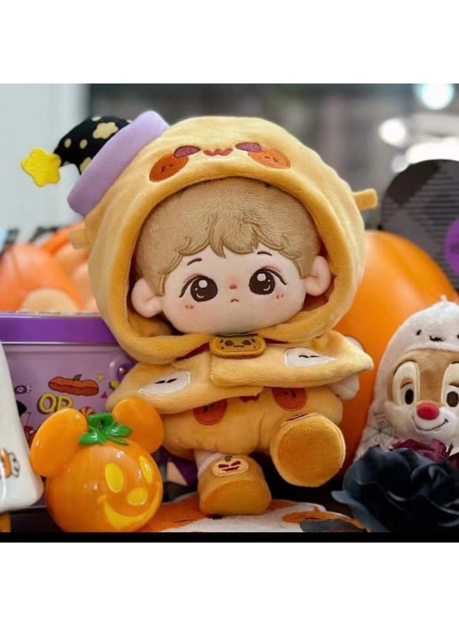 Hoodie 20cm Baby Clothes Cotton Doll Plush Coat Plush Doll Pajamas Full Set Cheap-Specifications:Suitable For 20cm Cotton Dolls-Color: Doll Clothes (black) - Image 5