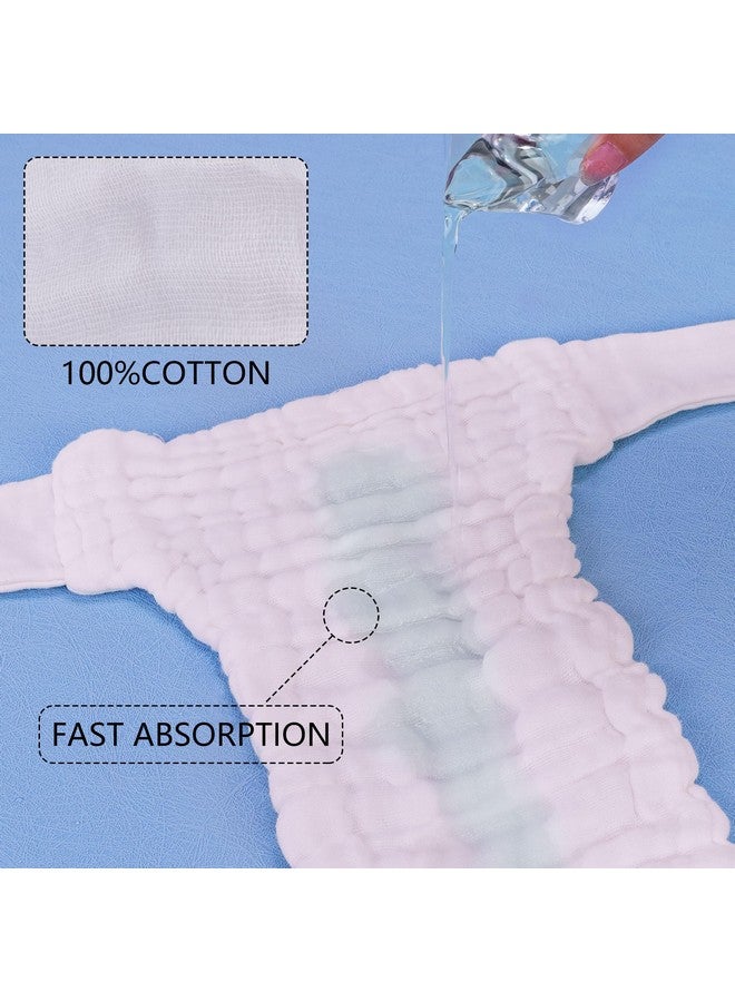 Max Shape 6 Pack Wearable Cotton Cloth Dipper Pants for Baby Girls and Boys,Adjustable Cotton Diaper 13 Layers for Baby 6-12month Wearable Style - Image 2