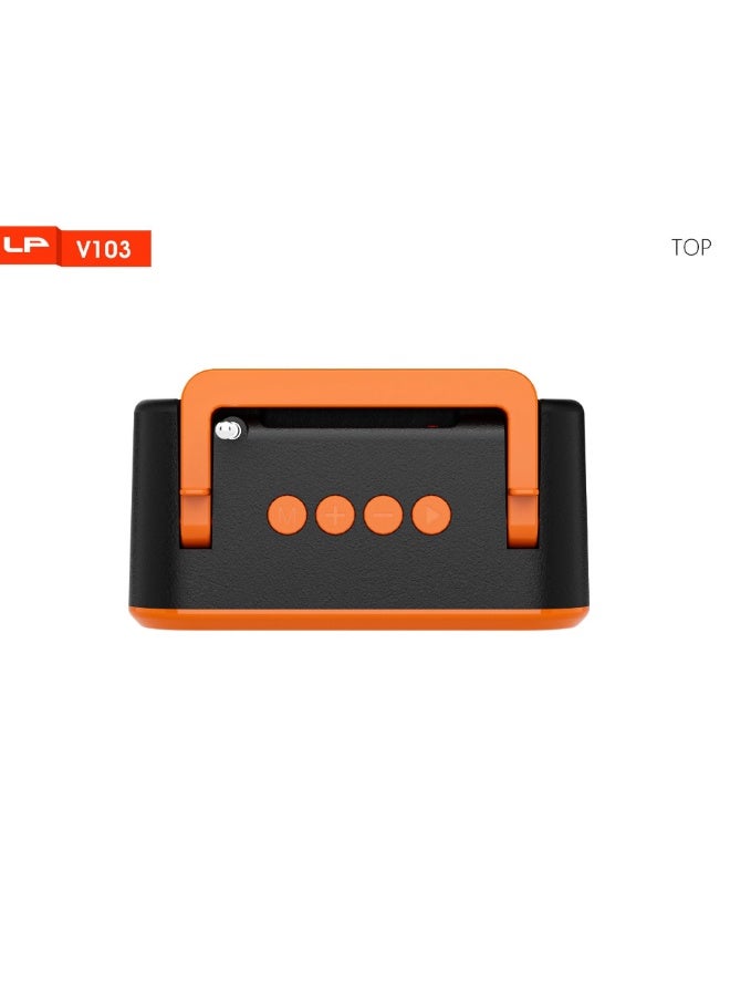 ال بي مكبر صوت بلوتوث لاسلكي محمول LP-V103 - صوت ستيريو جهير مع هوائي خارجي، صوت محيطي ثلاثي الأبعاد، راديو FM، يدعم USB/TF/AUX، مكبر صوت للمكالمات بدون استخدام اليدين، قابل لإعادة الشحن - Image 3