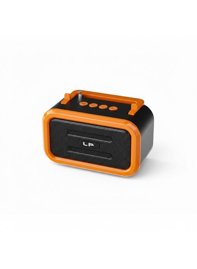 ال بي مكبر صوت بلوتوث لاسلكي محمول LP-V103 - صوت ستيريو جهير مع هوائي خارجي، صوت محيطي ثلاثي الأبعاد، راديو FM، يدعم USB/TF/AUX، مكبر صوت للمكالمات بدون استخدام اليدين، قابل لإعادة الشحن - Image 1