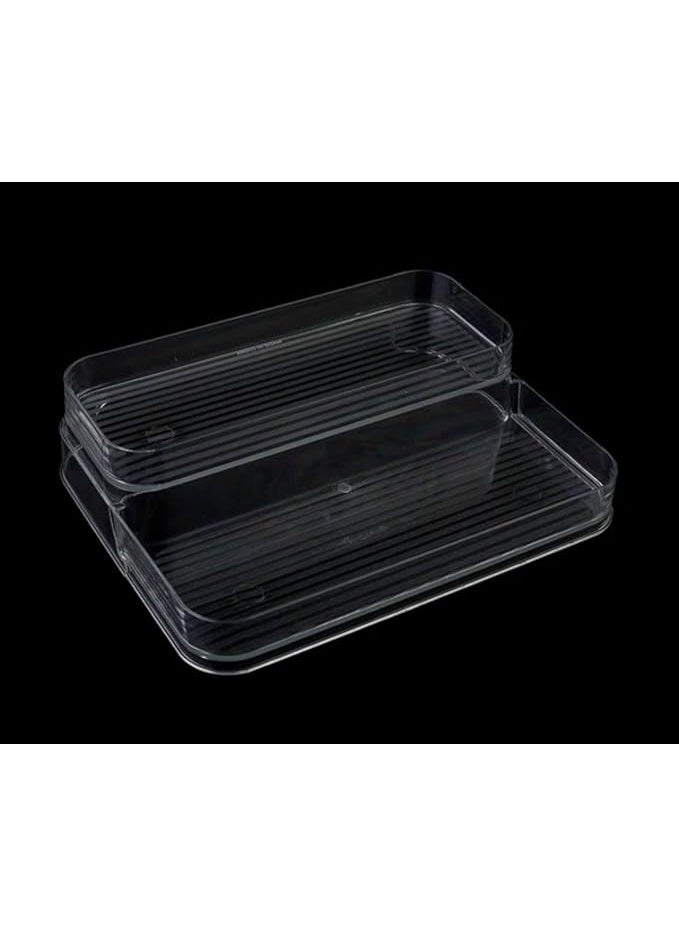 Clear Acrylic Organizer 2 Tier Only for Kitchen or Accessories and Makeup Acrylic Thick Material (1 Piece Only) - Image 4