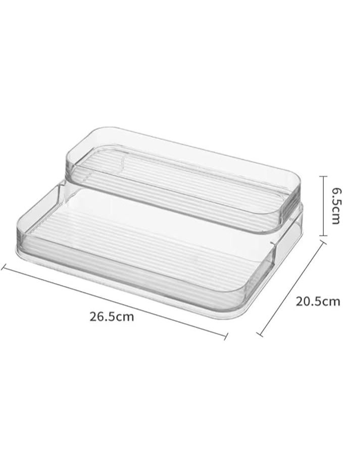 Clear Acrylic Organizer 2 Tier Only for Kitchen or Accessories and Makeup Acrylic Thick Material (1 Piece Only) - Image 2